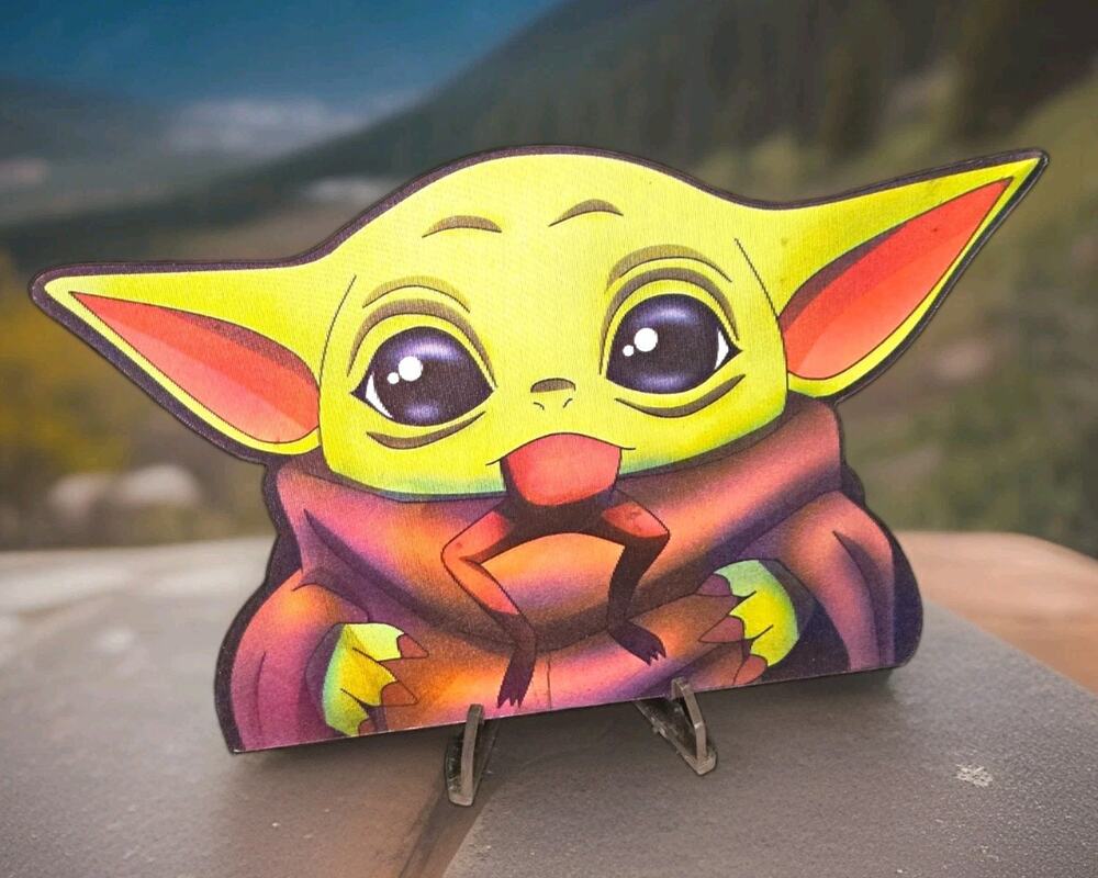 Star Wars Grogu Baby Yoda 3D Motion Lenticular Car Laptop Decal Sticker Peeker